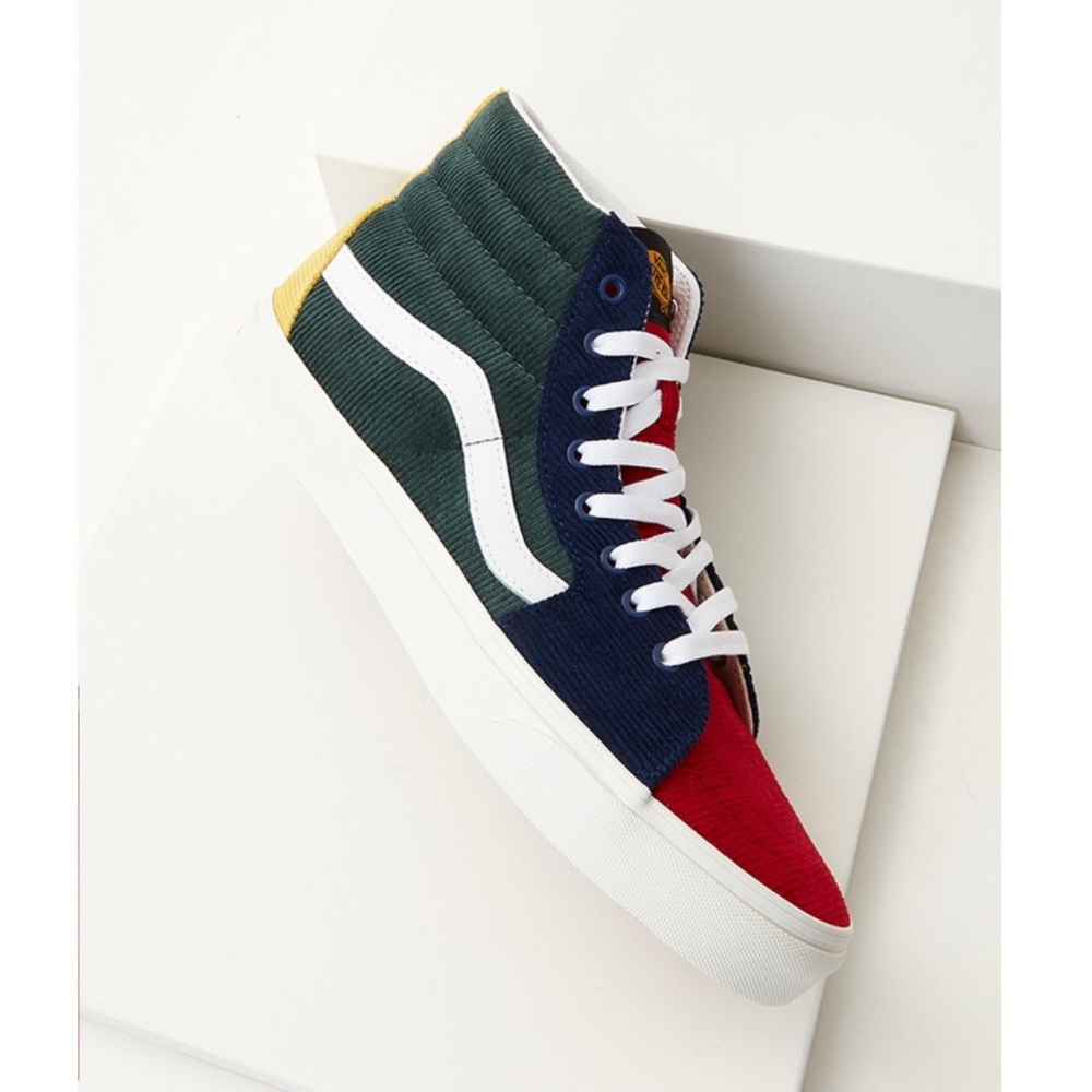 Vans Sk8-Hi Colorblock Mixed Corduroy Sneakers - Picture 14 of 16